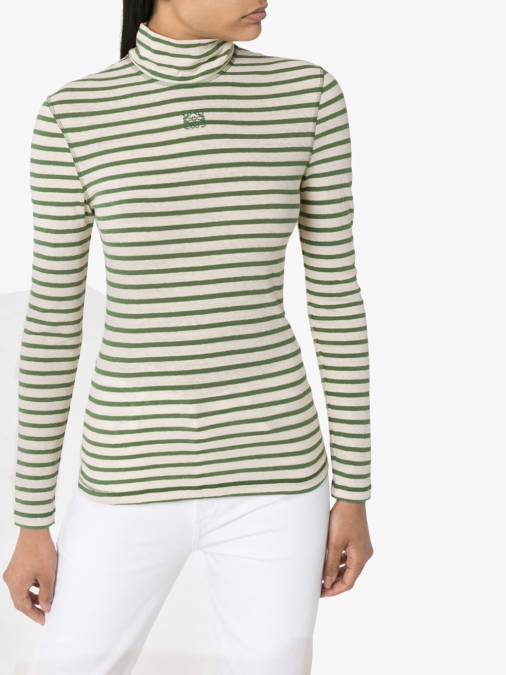 фото Loewe striped roll neck top