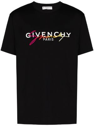 Shop black Givenchy logo print T-shirt 