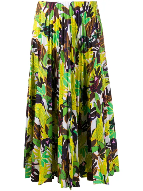 Valentino Garavani Monkey Forest pleated midi skirt