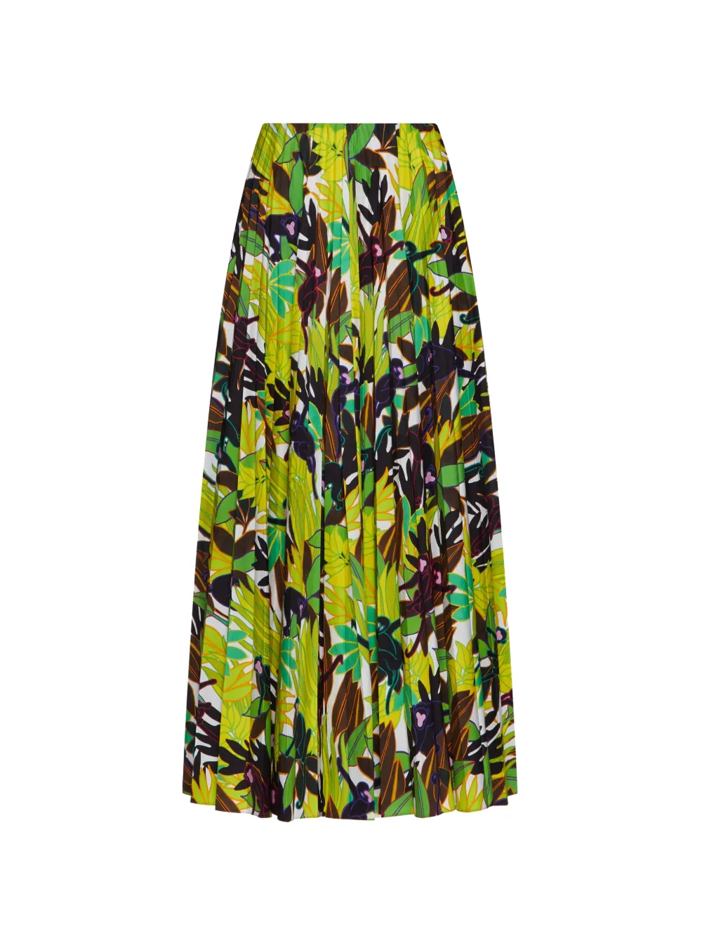Valentino Garavani Monkey Forest pleated midi skirt – Green