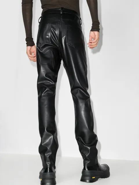 rick owens red leather pants