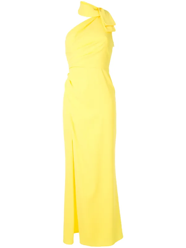 yellow one strap dress
