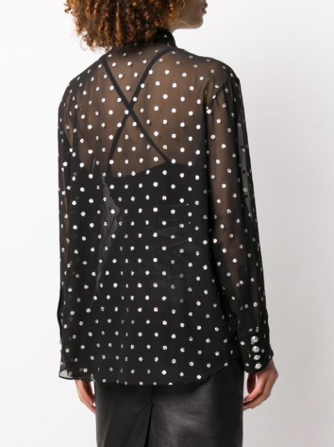 Balmain polka-dot long-sleeved Shirt - Farfetch