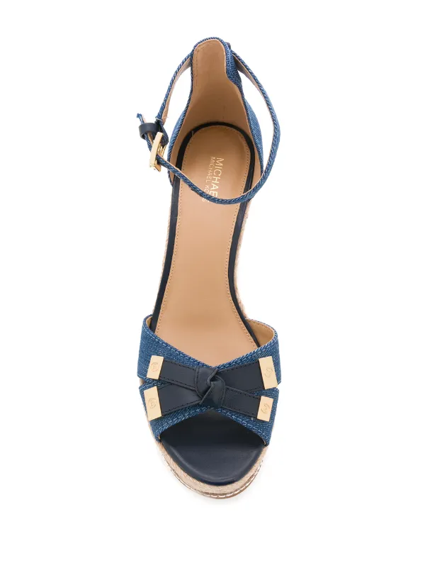michael kors denim wedges
