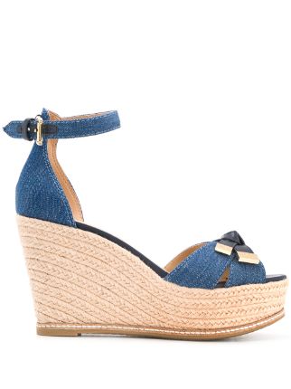 michael kors denim wedges