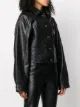 Saks Potts leather logo embossed jacket