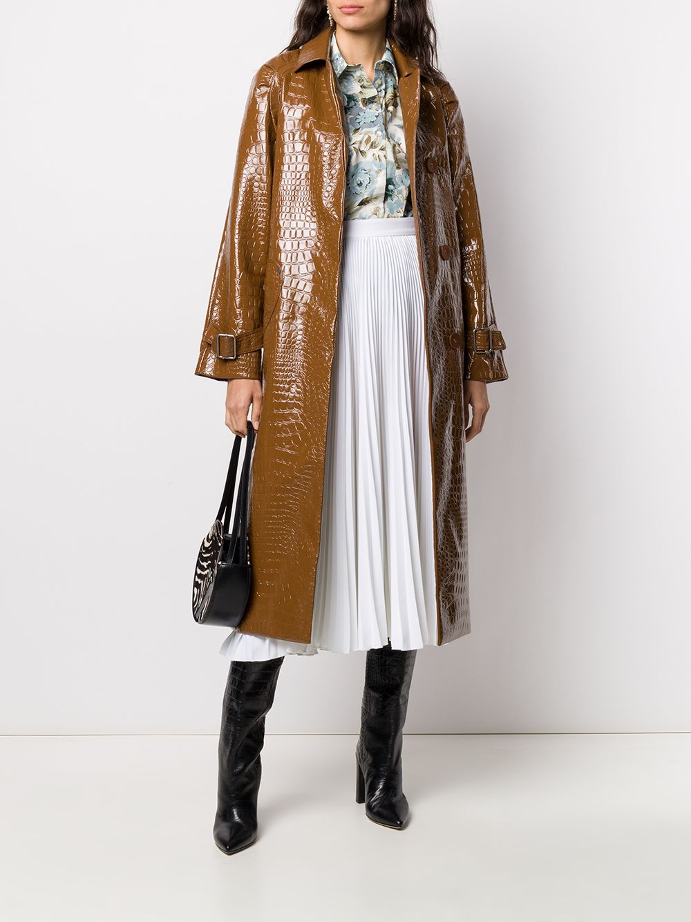 фото Saks potts patent trench coat