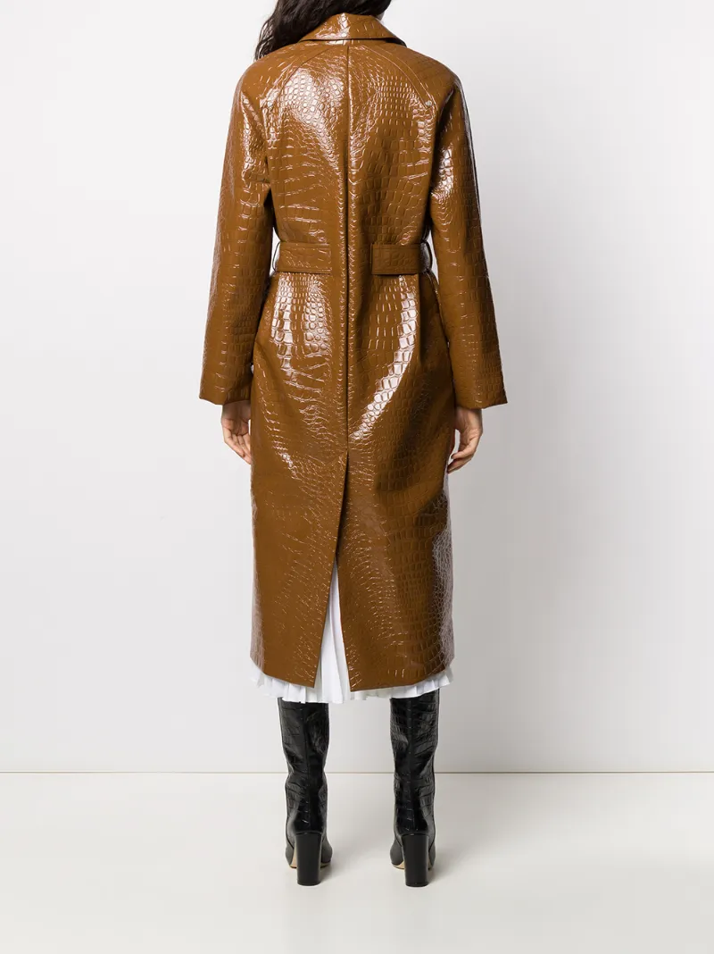 SAKS POTTS PATENT TRENCH COAT