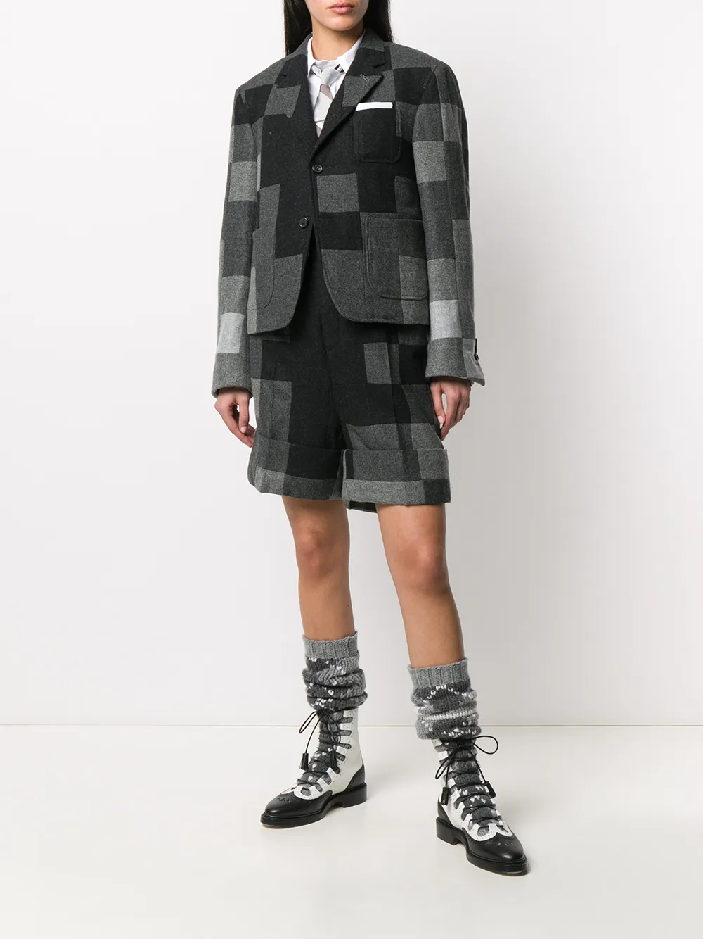 Thom Browne Wollen blazer - 055 LIGHT GREY