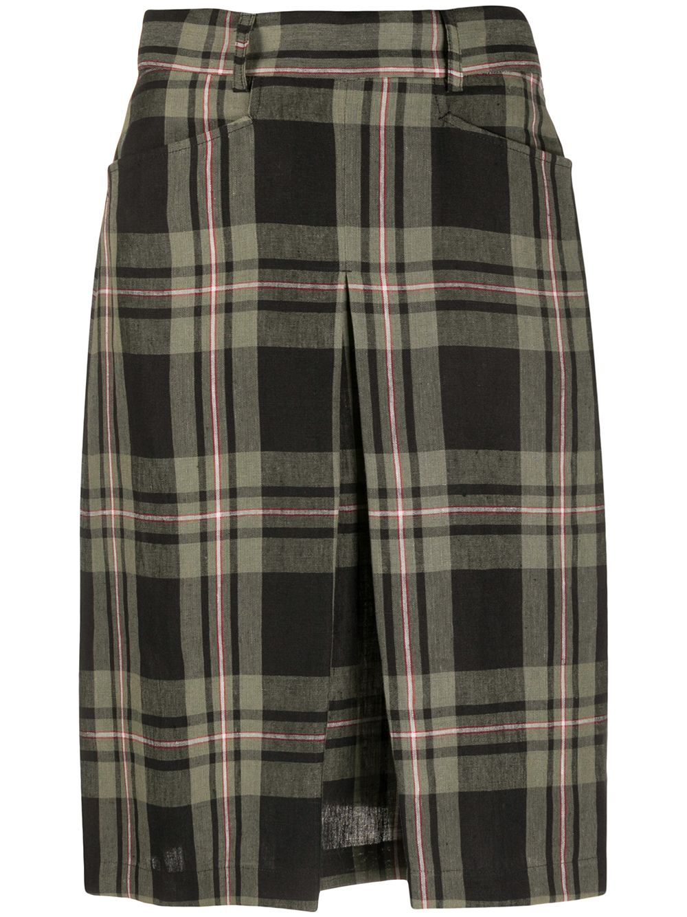 фото Massimo alba regina checked a-line skirt