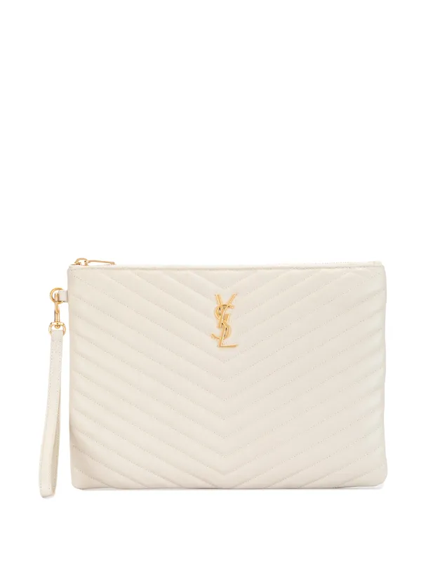 ysl logo clutch