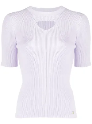 Temperley London Women's Designer Clothing Farfetch Primrose Stripet T skjorte Chambray Blue | Jean Paul