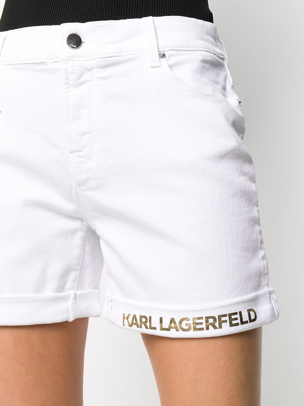 фото Karl lagerfeld джинсовые шорты с логотипом