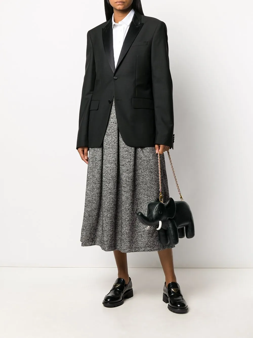  Thom Browne Elephant Chain Shoulder Bag - Black 