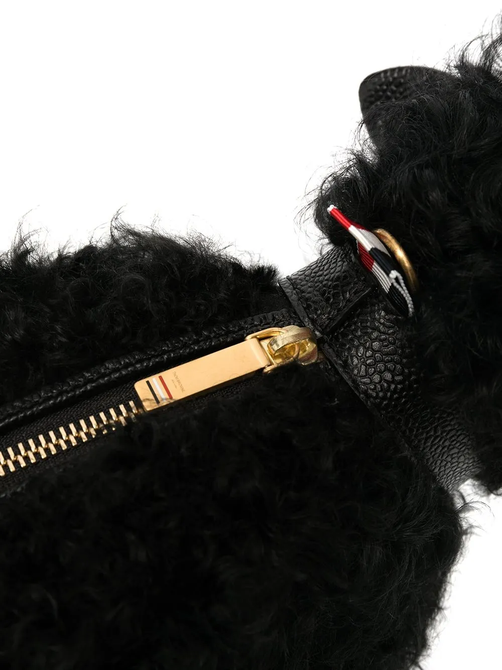 Thom Browne Small Sheep Shoulder Bag in Black, view 4
