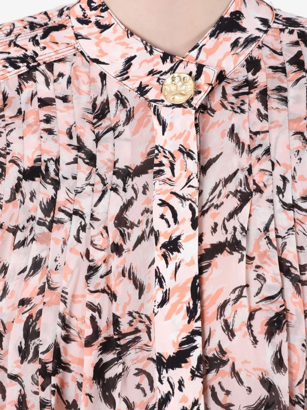 Proenza Schouler Printed-pattern Short-sleeve Blouse In Pink