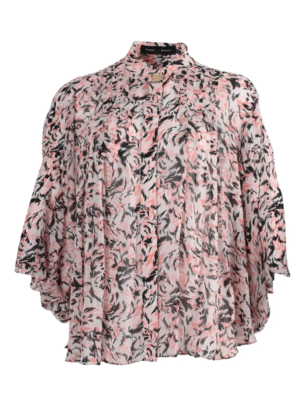 Proenza Schouler printed-pattern short-sleeve blouse | Pink | Image 1