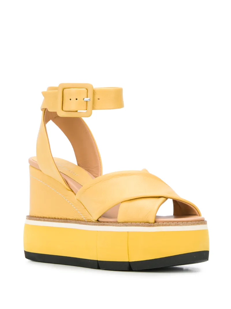 Paloma Barceló Eillen Platform Sandals In Yellow