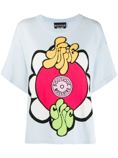 Boutique Moschino Hippie Chic knitted T-shirt
