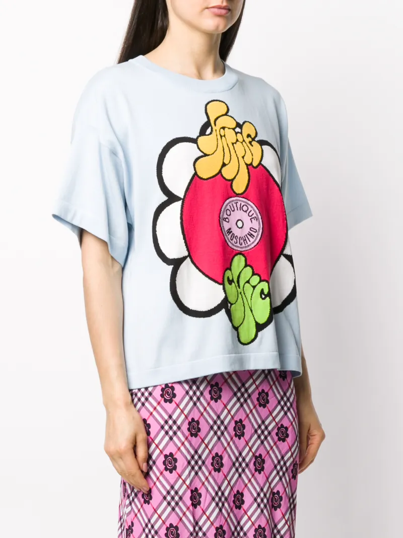Boutique Moschino Round Neck T-shirt In Blue