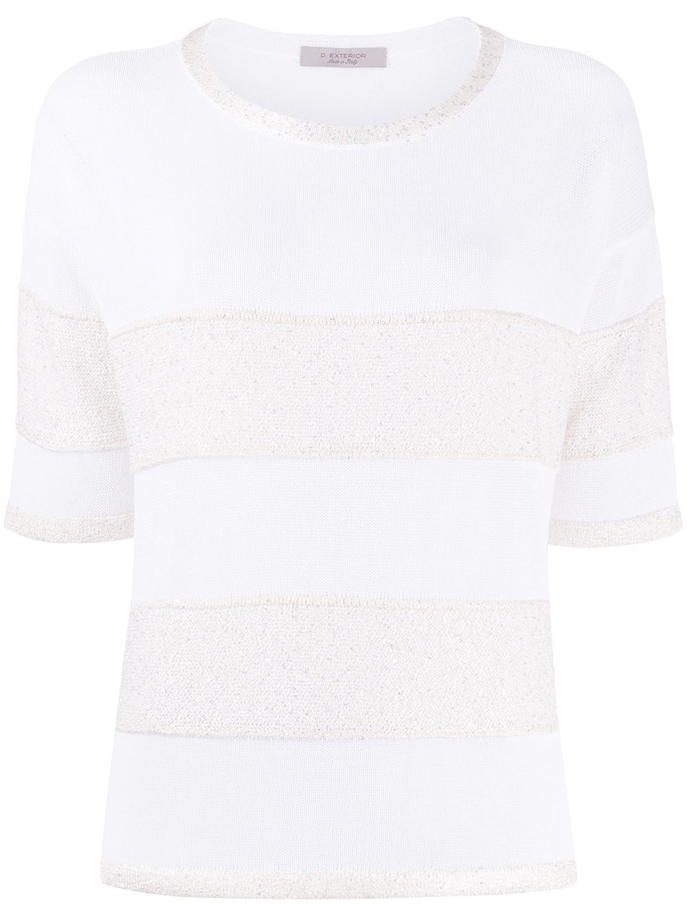 фото D.exterior sequin-embellished knitted top