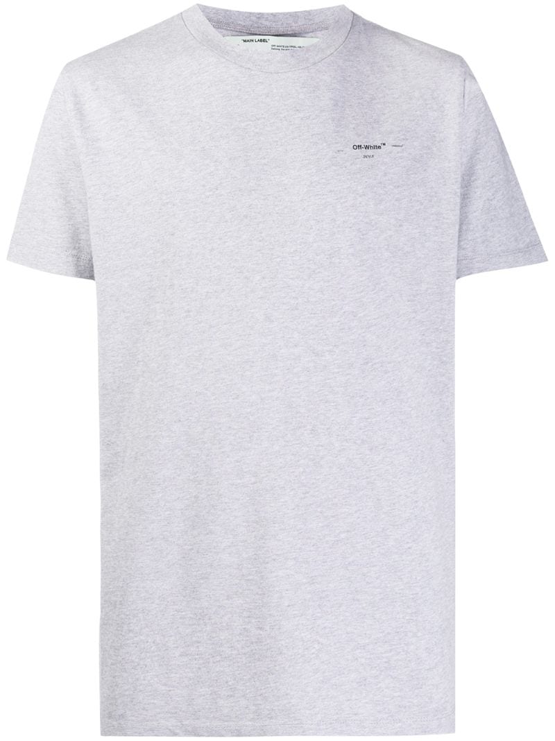 Off-white Logo-print Relaxed-fit T-shirt In Grey