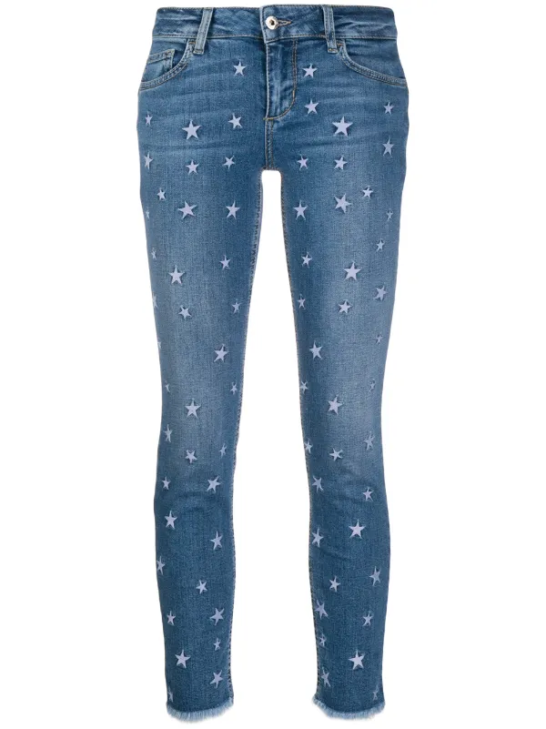 embroidered star jeans