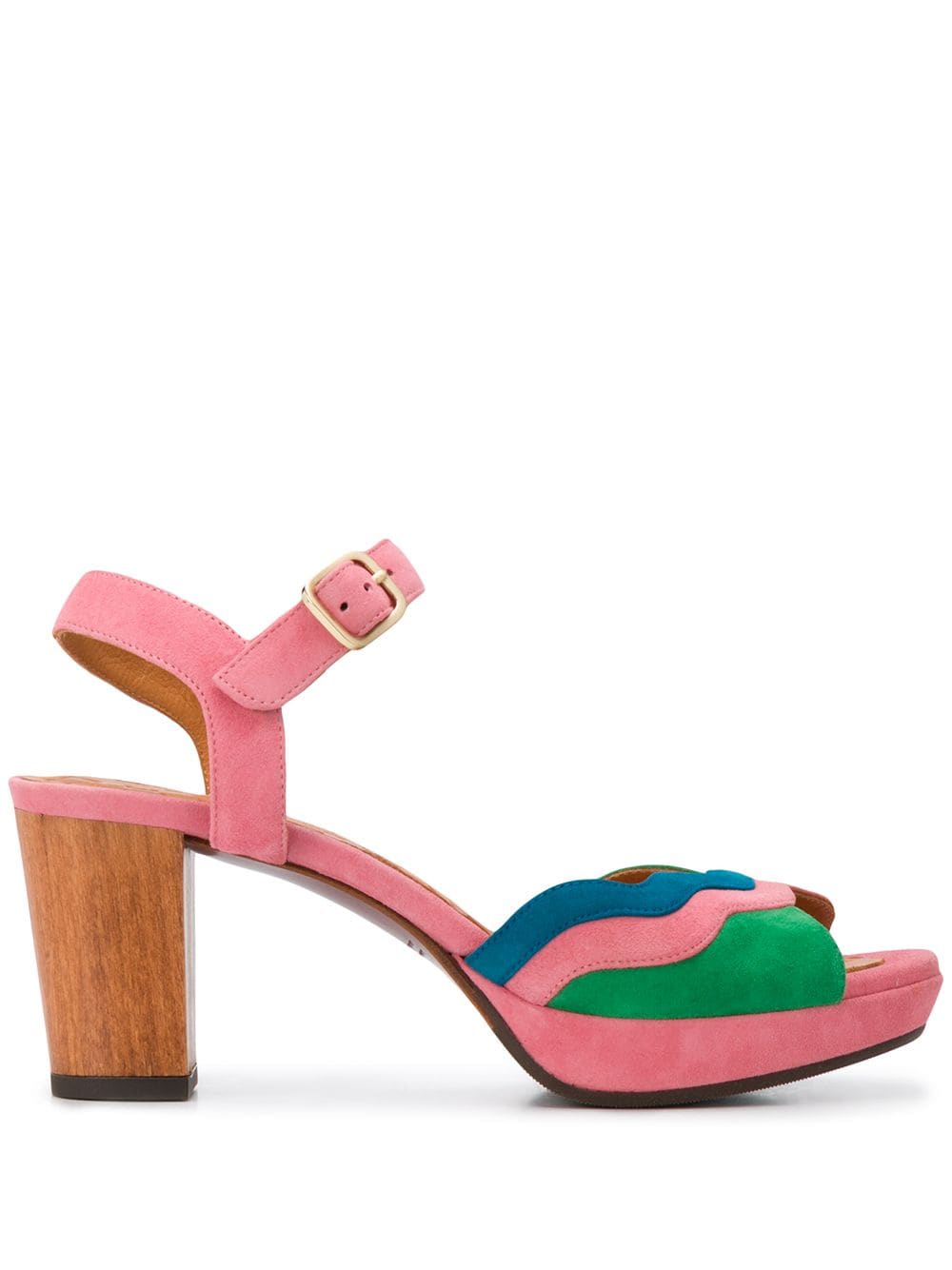 Chie Mihara Wooden Heeled Sandals In Pink