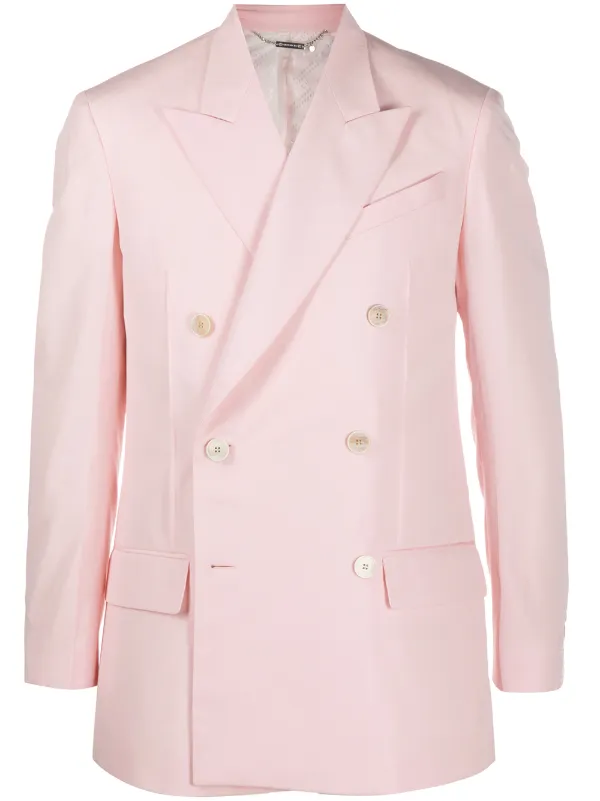 pink double breasted blazer dress