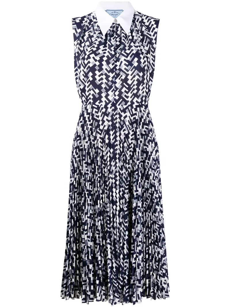 PRADA ÄRMELLOSES MIDIKLEID