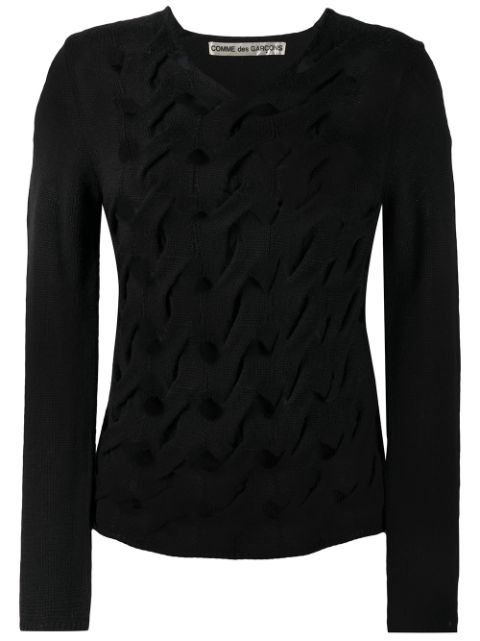 Comme Des Garcons 2002 perforated jumper Women