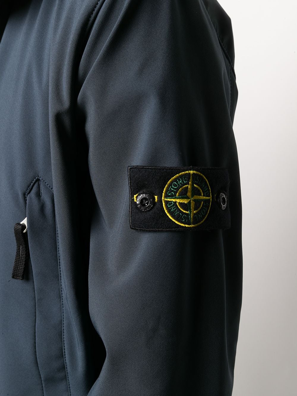 фото Stone island куртка с воротником-воронкой и логотипом