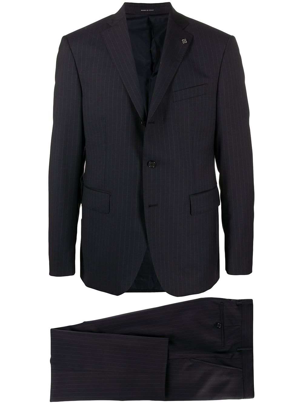 Tagliatore Pinstriped Two-piece Suit In Blue