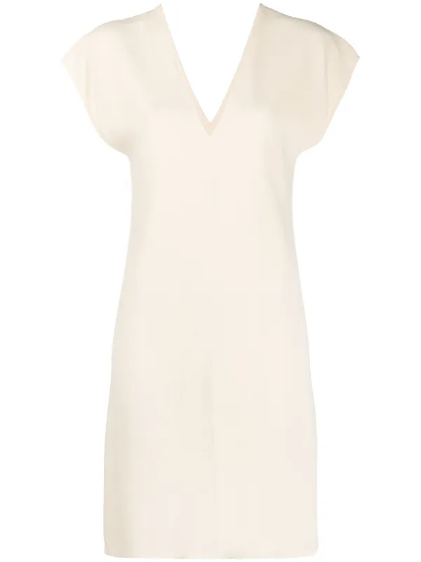 White v neck shift dress Clearance