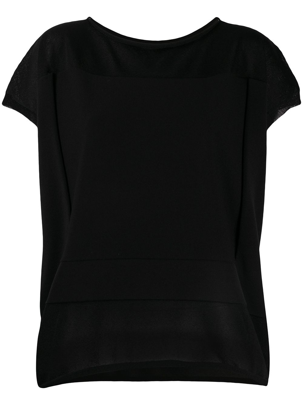 Issey Miyake Short-sleeve Jumper In Black