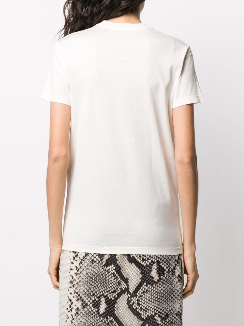 Shop Prada Fish Embroidered Short-sleeve T-shirt In Neutrals