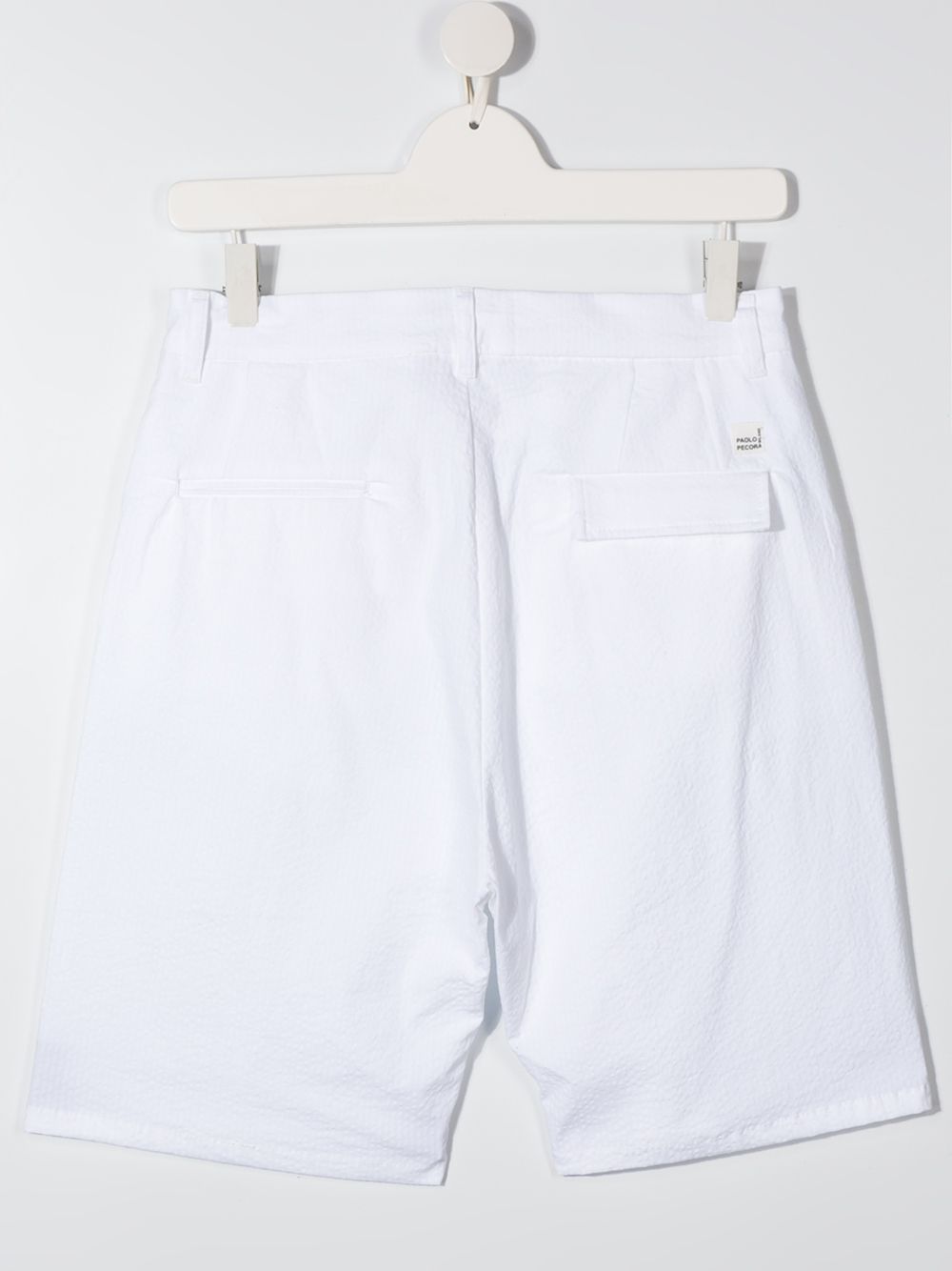 фото Paolo pecora kids teen textured drawstring shorts