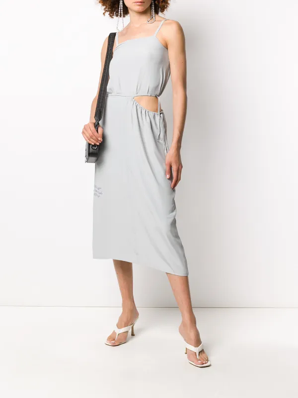 cut out drawstring dress