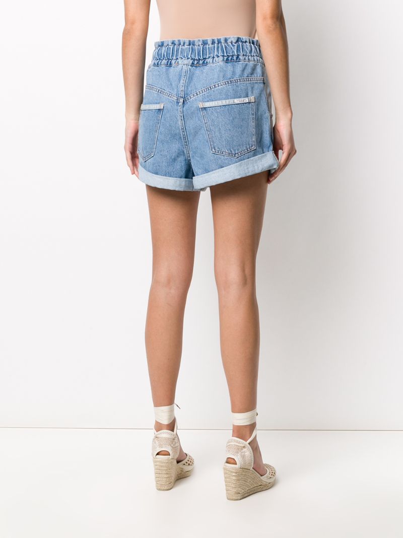 Shop Forte Dei Marmi Couture Oversized Denim Shorts In Blue