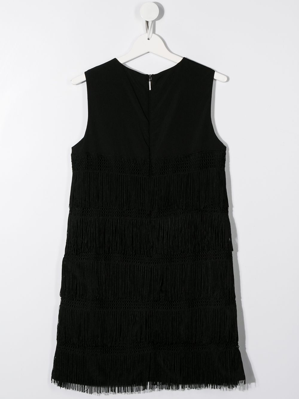 фото Alberta ferretti kids teen fringe detail dress