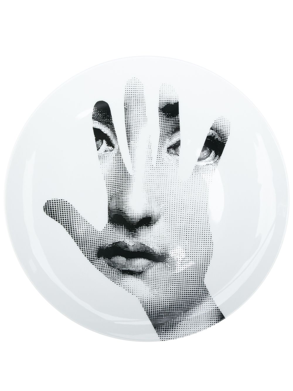 

Fornasetti plato decorativo con estampado de Lina Cavalieri - Blanco