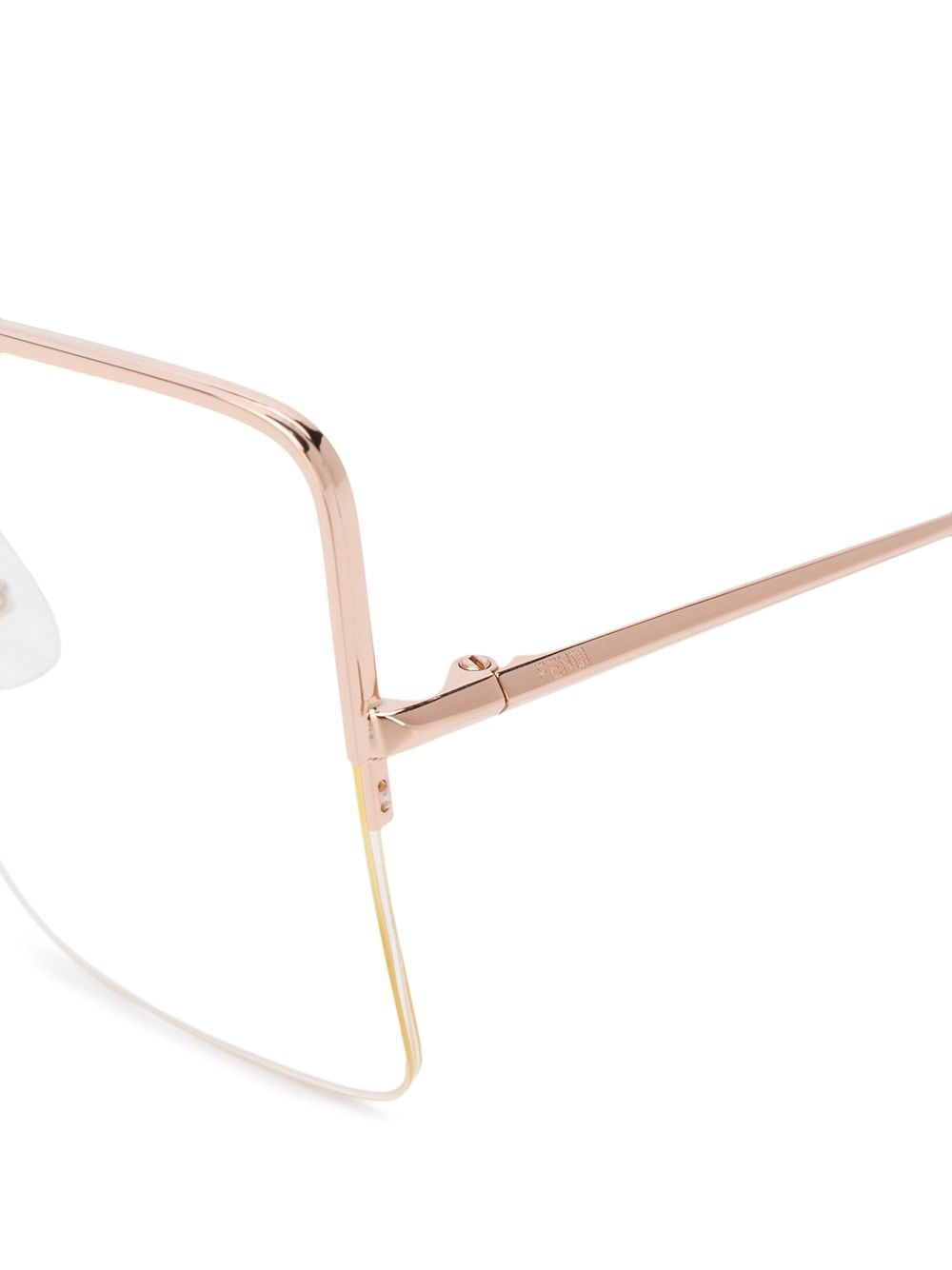 фото Fendi eyewear солнцезащитные очки в квадратной оправе с логотипом
