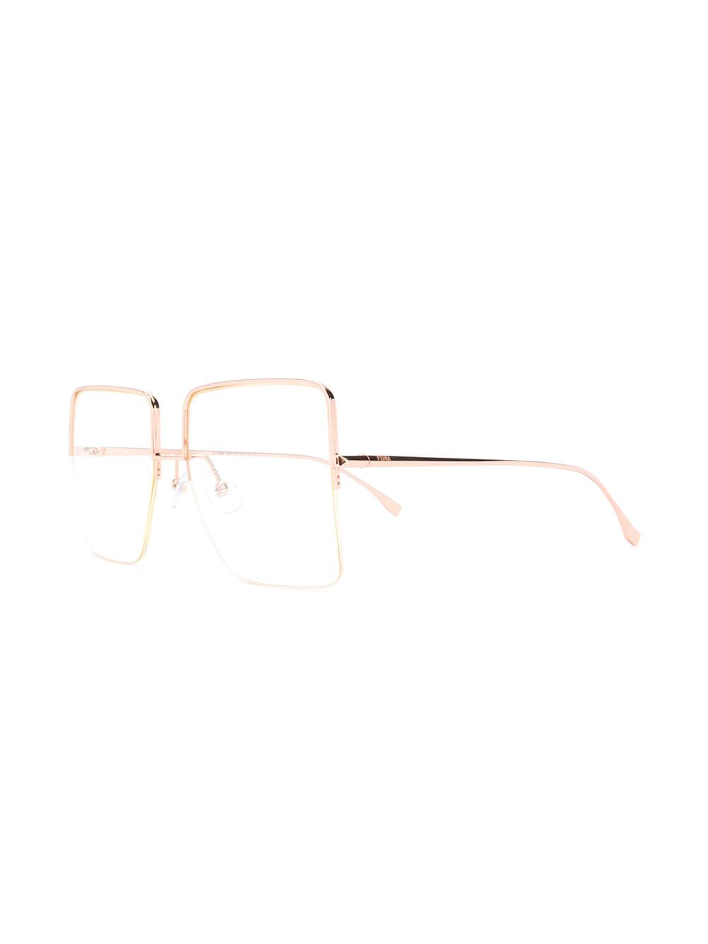 фото Fendi eyewear солнцезащитные очки в квадратной оправе с логотипом