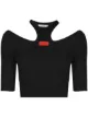 Image 1 of Gcds cut-out detail cropped T-shirt