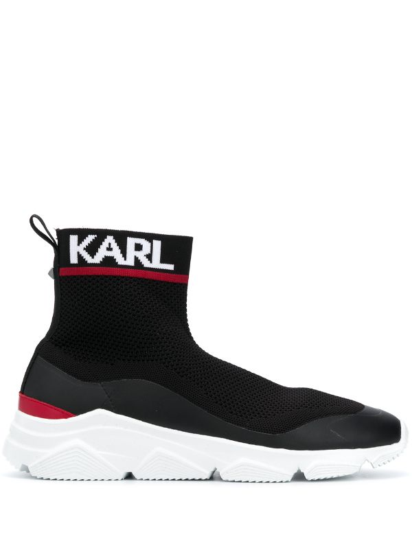 Karl Lagerfeld Logo Print High Sock 