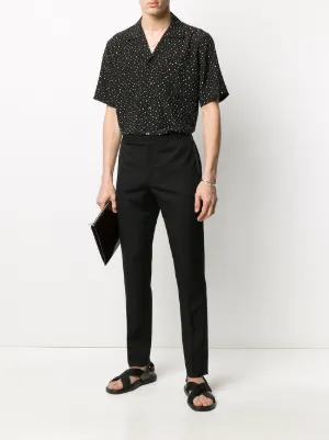 サンローラン Saint Laurent Tailored Pants Saint Laurent straight-leg Tailored Trousers | Black | FARFETCH