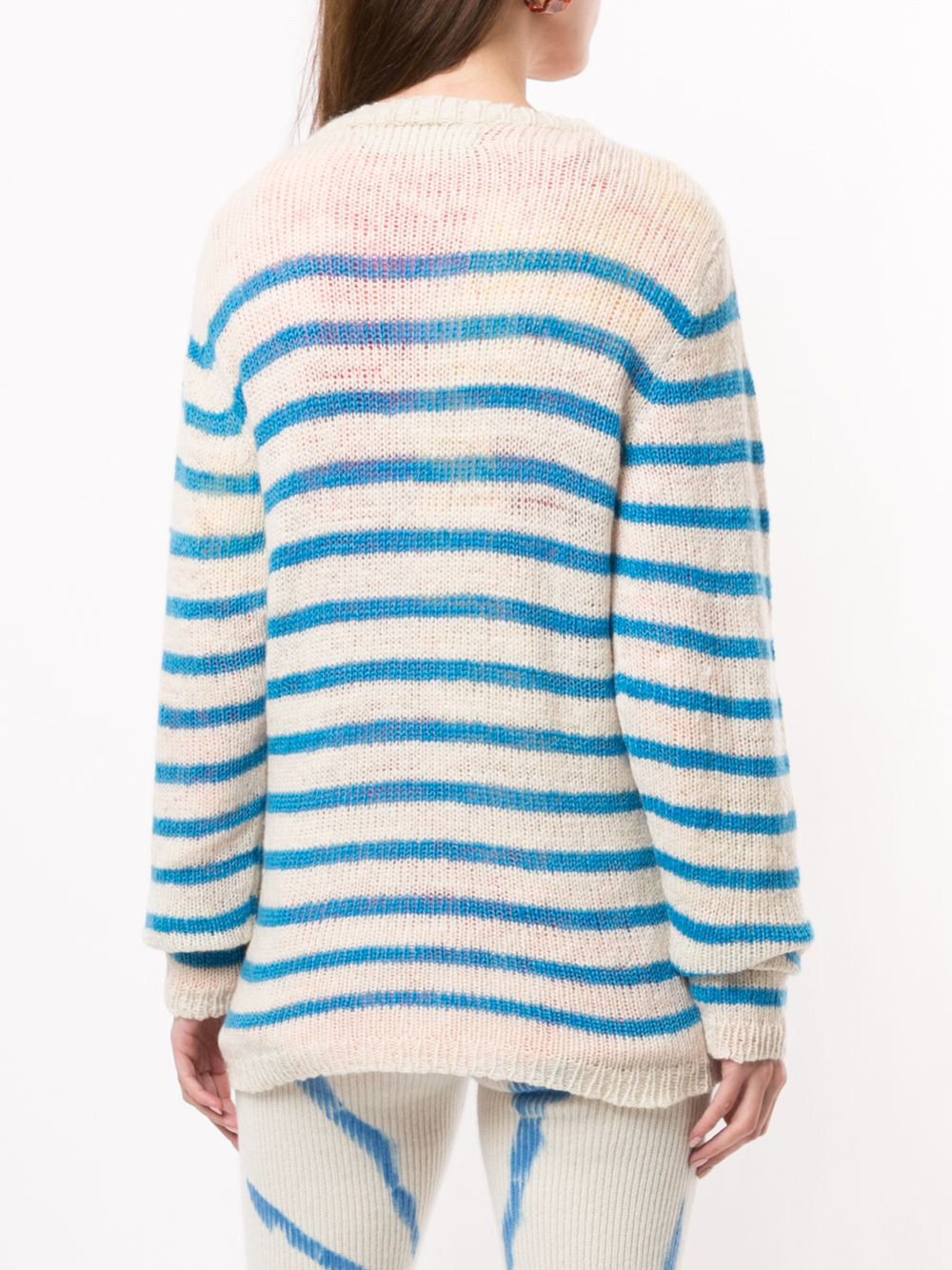 фото The elder statesman picasso striped cashmere jumper