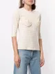 Comme Des Garçons Pre-Owned shell appliqués striped top