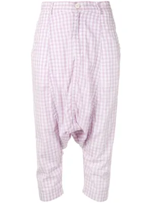 Comme Des Garçons Pre-Owned بنطال بطبعة جينغهام