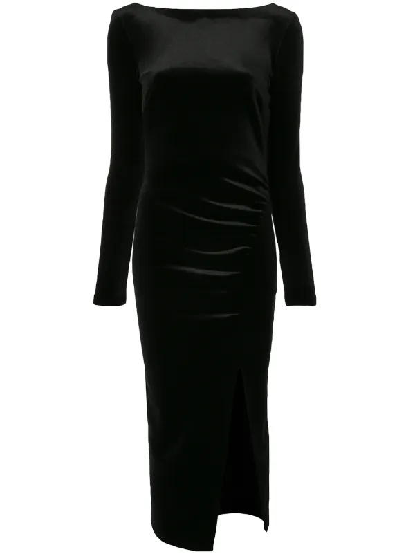 bec and bridge black velvet dress